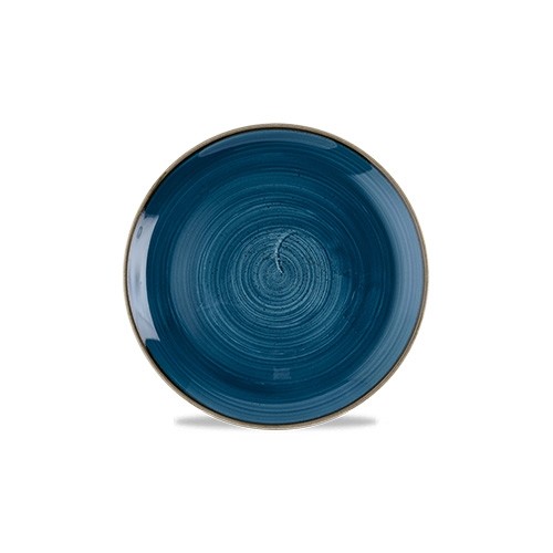 Coupebord plat diam. 17cm. Stonecast Java Blue Churchill