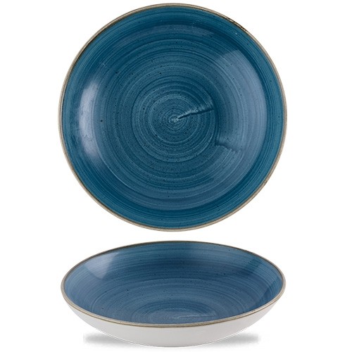 COUPE-TELLER TIEFER DURCHM. 25CM. STONECAST JAVA BLUE CHURCHILL