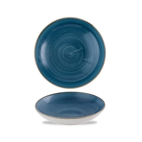 COUPE BOARD DEEP DIAM. 18CM. STONECAST JAVA BLUE CHURCHILL