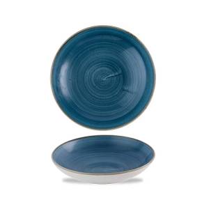 Coupebord diep diam. 18cm. Stonecast Java Blue Churchill