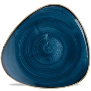 Coupebord driehoekig diam. 23cm. Stonecast Java Blue Churchill