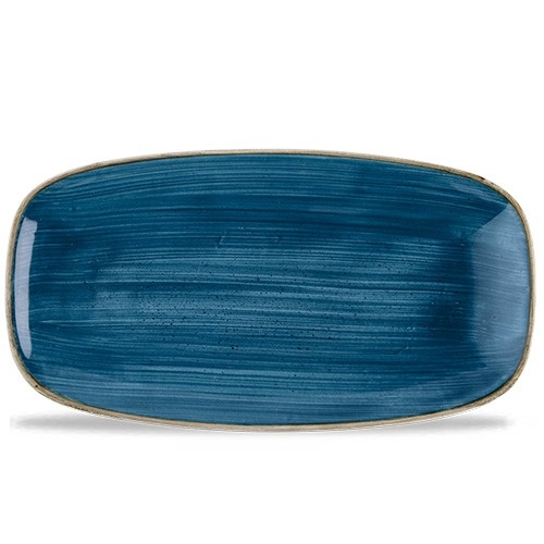 Bord rechthoekig afm. 36x19cm. Stonecast Java Blue Churchill