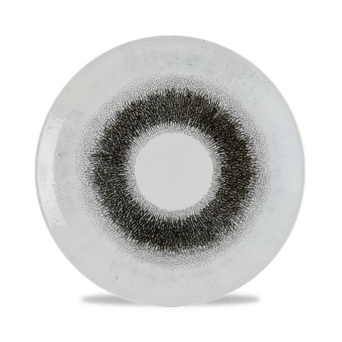 Coupebord plat diam. 26cm. Studio Prints Fusion Quartz Black Churchill