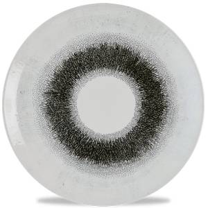 Coupebord plat diam. 29cm. Studio Prints Fusion Quartz Black Churchill