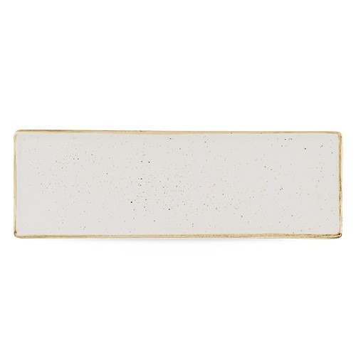 TELLER RECHTECKIGE GRÖSSE. 32X11CM. STONECAST BARLEY WHITE CHURCHILL