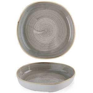 PLATE UPSTANDING EDGE DIAM. 23CM. HGT. 4.5CM. STONECAST PEPPERCORN GRAY CHURCHILL