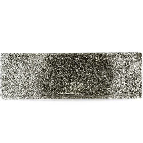 Bord rechthoekig afm. 32x11cm. Studio Prints Raku Quartz Black Churchill