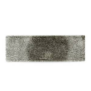 TELLER RECHTECKIGE GRÖSSE. 30X9CM. STUDIO PRINTS RAKU QUARTZ SCHWARZ CHURCHILL