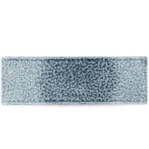 Bord rechthoekig afm. 32x11cm. Studio Prints Raku Topaz Blue Churchill