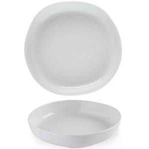 BORD OPSTAANDE RAND DIAM. 23CM. HGT. 4,5CM. CHEFS PLATES WHITE CHURCHILL