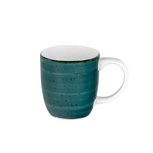 Koffiebeker 220ml. Saturno Nature kleur sprinkled petrol