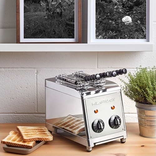 Tosti-apparaat 2/sleuven 230v/1300w kleur rvs milantoast