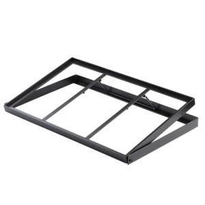 Schuine buffetverhoger afm. 1/1gn. hgt. 4,5cm. zwart gecoat staal