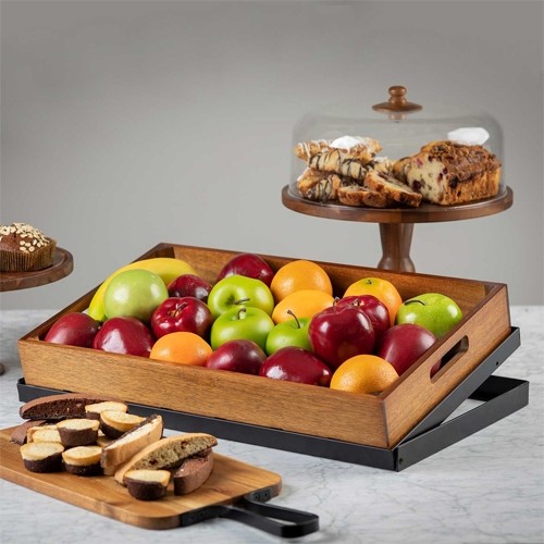 SURÉLEVEUR DE BUFFET D'ANGLE DIM. 1/1GN. HGT. 4,5 cm. ACIER ENDUIT NOIR