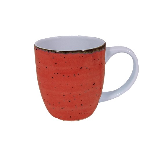 Koffiebeker m/oor inh. 22cl. Saturno Nature kleur red Nova