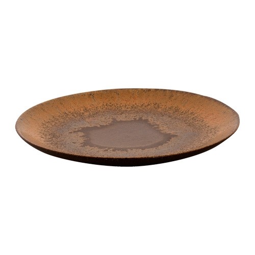 Bord diam. 21cm. Gold Brown Cecil Stoneware Palmer