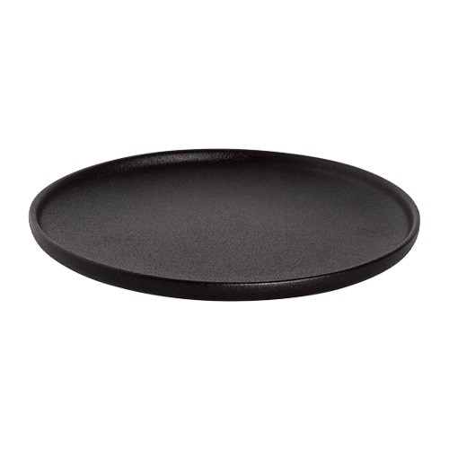 DIAM. PLAQUE. 19CM. UNIVERS PORCELAINE DE MAASTRICHT NOIRE