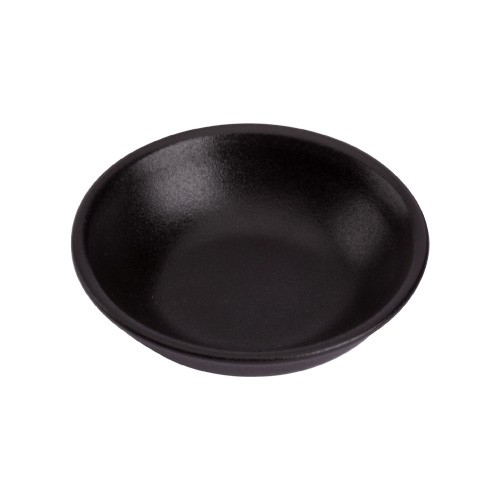 Theetip diam. 9cm. Universe zwart Maastricht Porselein