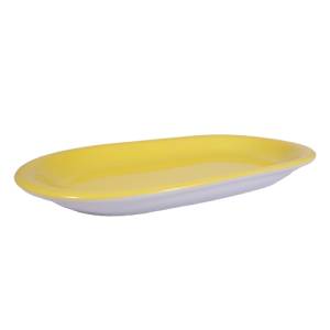 BOWL OVAL 23CM. OCEAN COLOR YELLOW NOVA