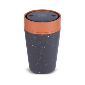 TASSE À BOIRE CAPACITÉ DE LA TASSE CIRCULAIRE 227ML. NOIR ET ORANGE COUCHER DU SOLEIL