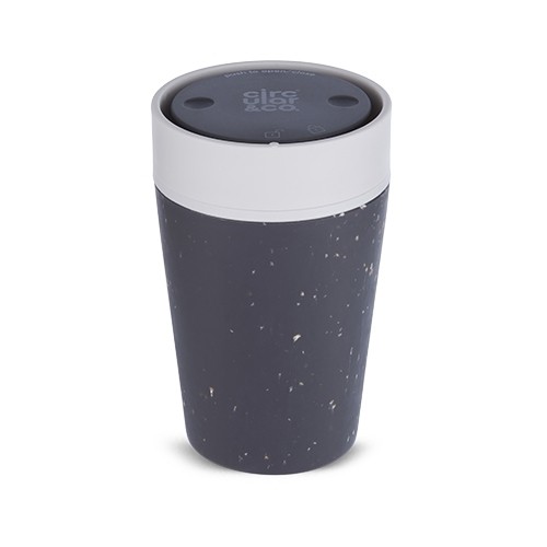 Drinkbeker circulare cup inh. 227ml. Black & Pebble White