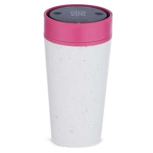 DRINKING CUP CIRCULAR CUP CAPACITY 340ML. CREAM & LOTUS PINK