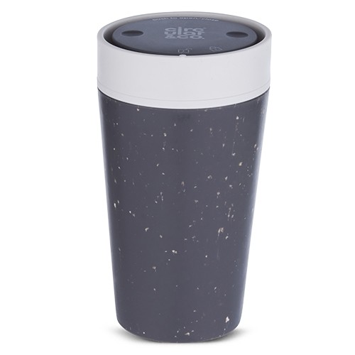 TASSE À BOIRE CAPACITÉ DE LA TASSE CIRCULAIRE 340ML. NOIR ET BLANC GALET