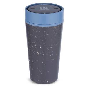 DRINKING CUP CIRCULAR CUP CAPACITY 340ML. BLACK &amp; ROCKPOOL BLUE