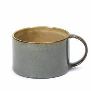 Koffiekop diam. 8cm. kleur misty grey/smokey blue terres de reves Serax