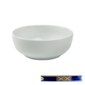 Saladeschaal rond diam. 12cm. Ocean wit m/decor Egypto Blue Nova