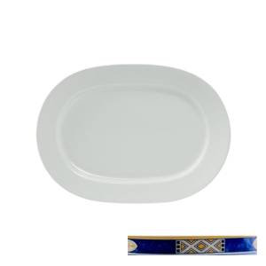 Schaal ovaal Ocean afm. 18x11cm. wit m/decor Egypto Blue Nova