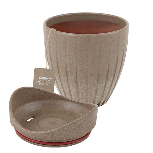 TÊTE DE GRANDS CONTENUS 340ML. TASSE À CAFÉ BEIGE