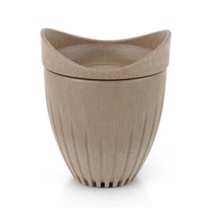 GRANDE TASSE AVEC CONTENU DU COUVERCLE. 340ML. TASSE À CAFÉ BEIGE