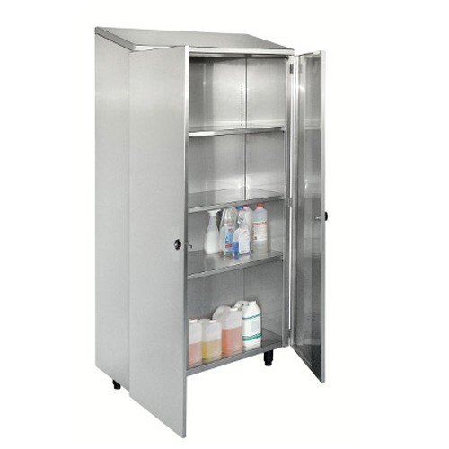 Schoonmaakkast 2-deurs afm. 120x60cm. hgt. 193,5cm.