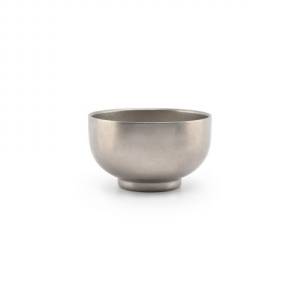 SCHÜSSEL EDELSTAHL DURCHM. 12CM. HG T. 7CM. VINTAGE SILVER GASTGEBER