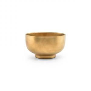 Schaal rvs diam. 13cm. hgt. 7,5cm. Vintage goud Host