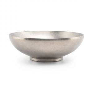 SCHÜSSEL EDELSTAHL DURCHM. 24CM. HG T. 8CM. VINTAGE SILVER GASTGEBER