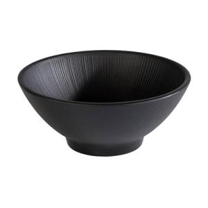 Schaal diam. 19cm. hgt. 8cm. melamine zwart Nero