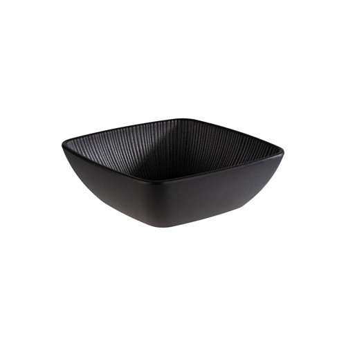 Schaal afm. 16,5x16,5cm. hgt. 5,5cm. melamine zwart Nero