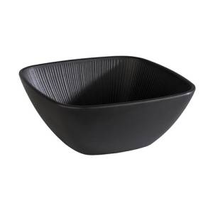 Schaal afm. 19,5x19,5cm. hgt. 8cm. melamine zwart Nero