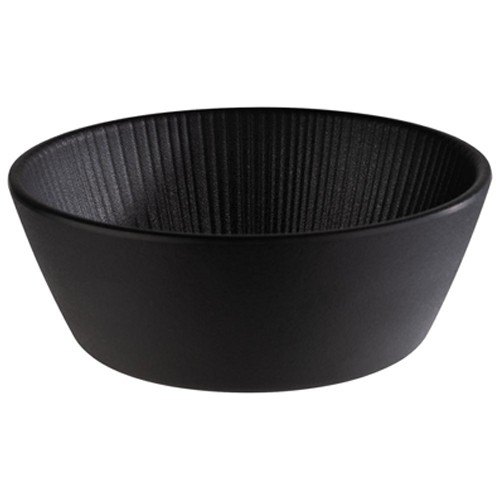Schaal diam. 20,5cm. hgt. 7,5cm. melamine zwart Nero