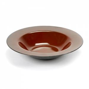 Pastabord l diam. 27,3cm. hoogte 5,3cm. kleur rust /  smokey blue terres de reves Serax