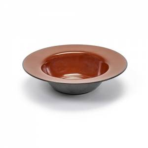 Pastabord s diam. 21,3cm. hoogte 5cm. kleur rust / smokey blue terres de reves Serax