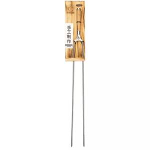 BROCHETTE DE FOURCHETTE LGT. 70CM. CHURRASCO EN ACIER INOXYDABLE FORGÉ