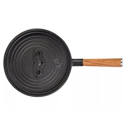 SERVIERPFANNE DURCHM. 31,5 cm. CHURRASCO AUS GUSSEISEN GESCHMIEDET