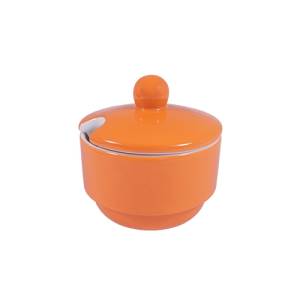 ZUCKERDOSE MIT DECKEL INH. 15CL. FARBE ORANGE NOVA