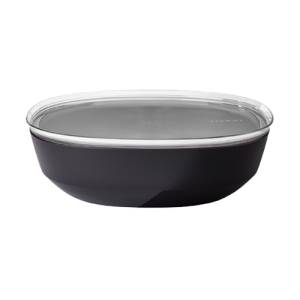 SERVING PLATE W/COVER SILUETA DIAM. 30.1CM. INH. 4L. NORDIC BLACK MEPAL
