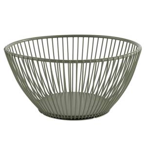 TAILLE DU PANIER EN FIL 17,5X17,5X8CM. MÉTAL VERT FONCÉ