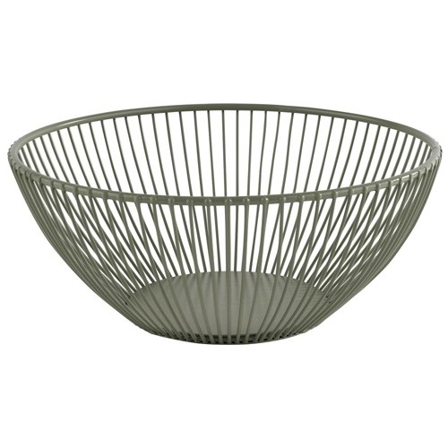 DRAHTKORBGRÖSSE 20X20X8CM. DUNKELGRÜNES METALL