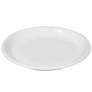 Bord halfhoog diam. 23cm. vlakke bodem kleur wit Nova